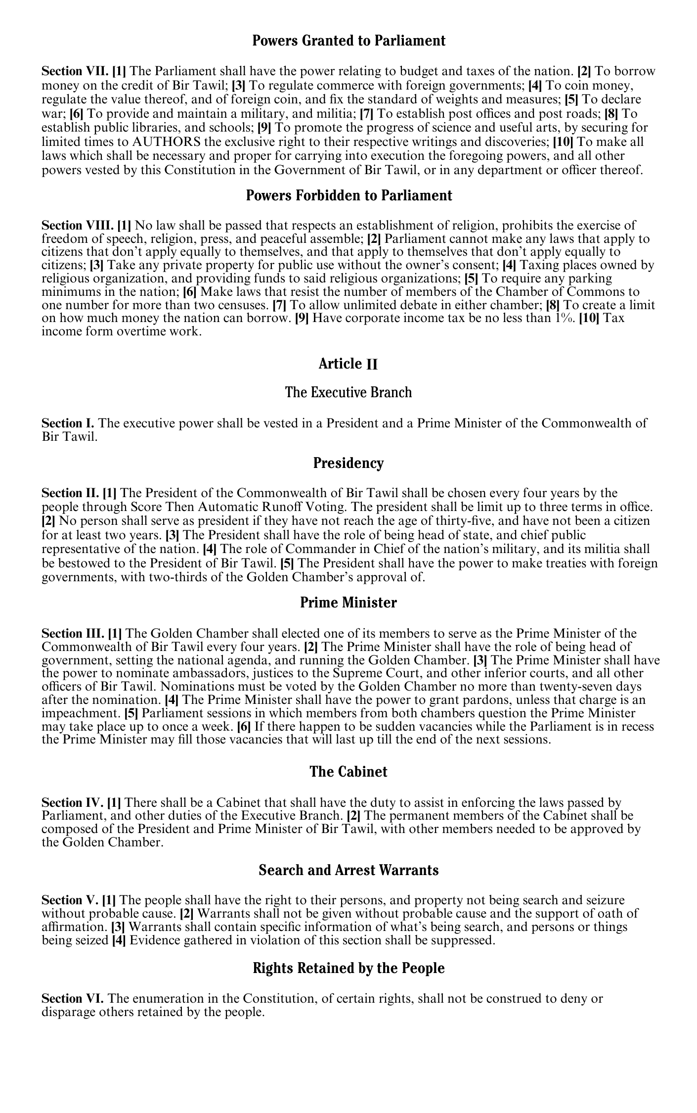 Constitution of the Commonwealth of Bir Tawil eBook