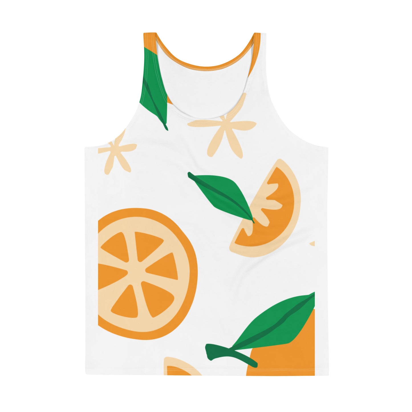 Orange Pattern Unisex Tank Top