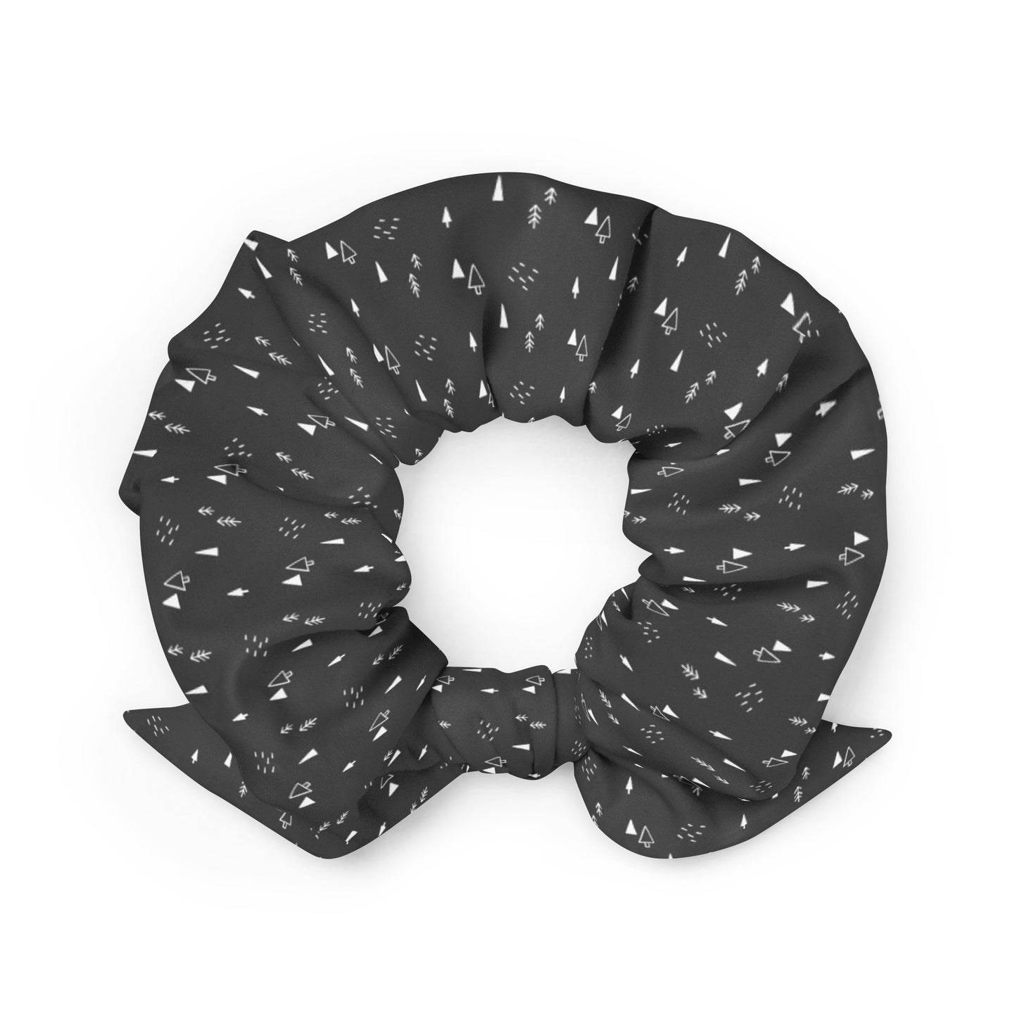 White Tree Pattern Scrunchie