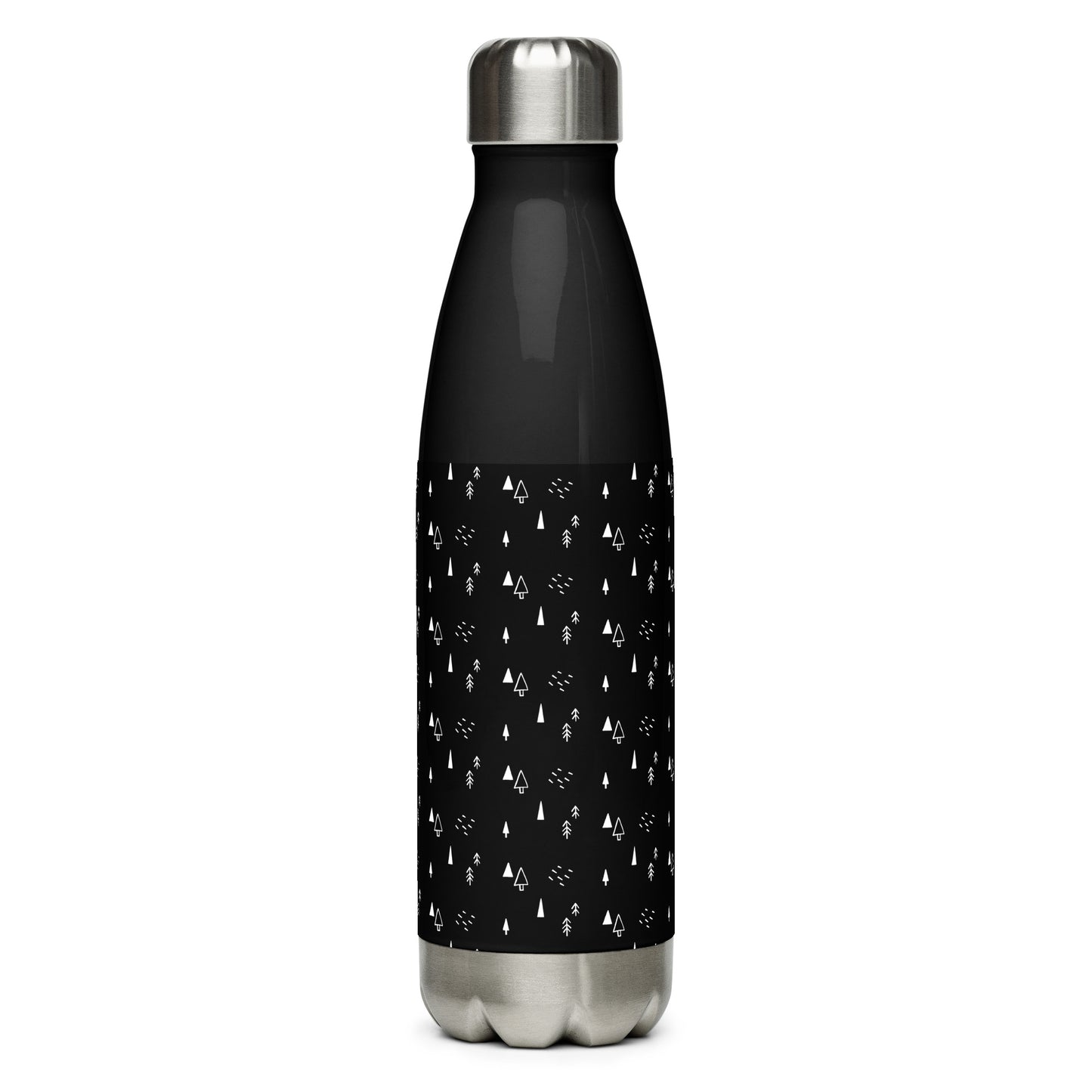 White Tree Pattern Stainless steel water bottle