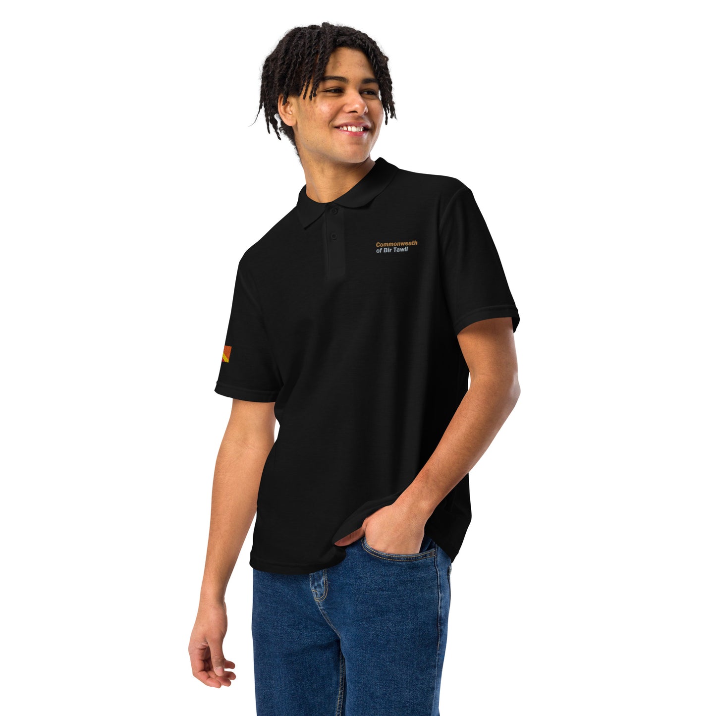 Bir Tawil Unisex pique polo shirt