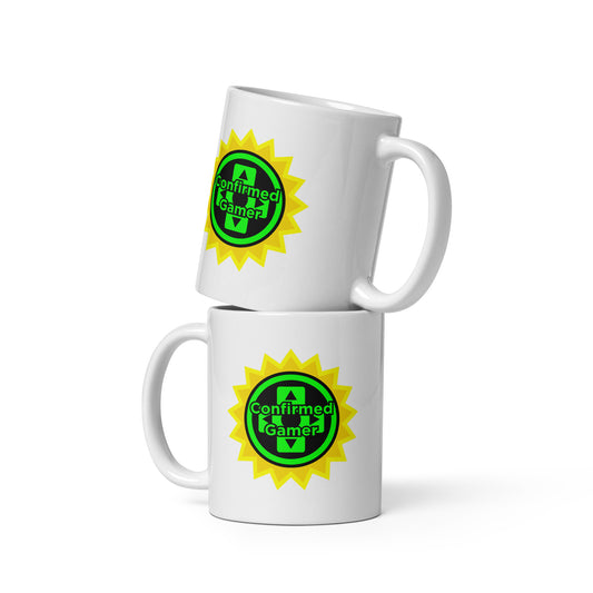 Confirmed Gamer White glossy mug