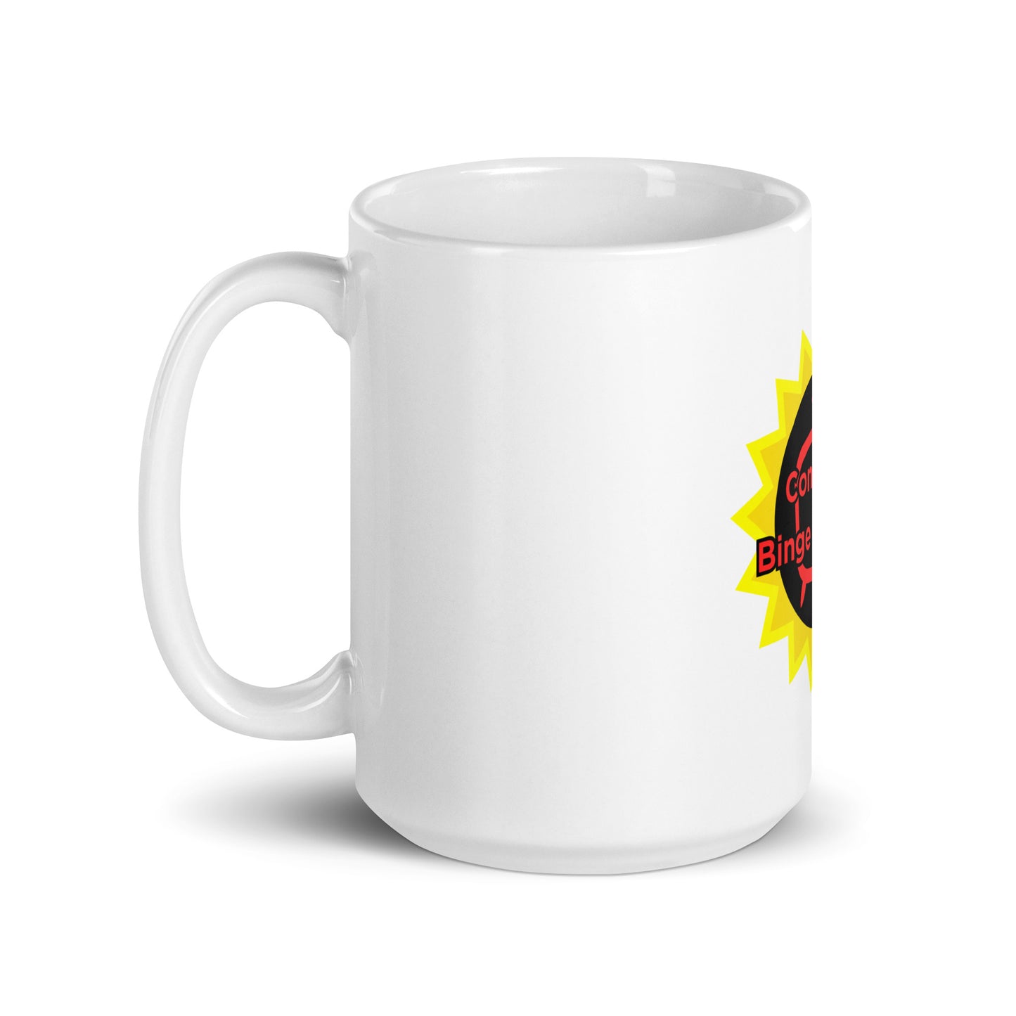 Confirmed Binge Watcher White glossy mug