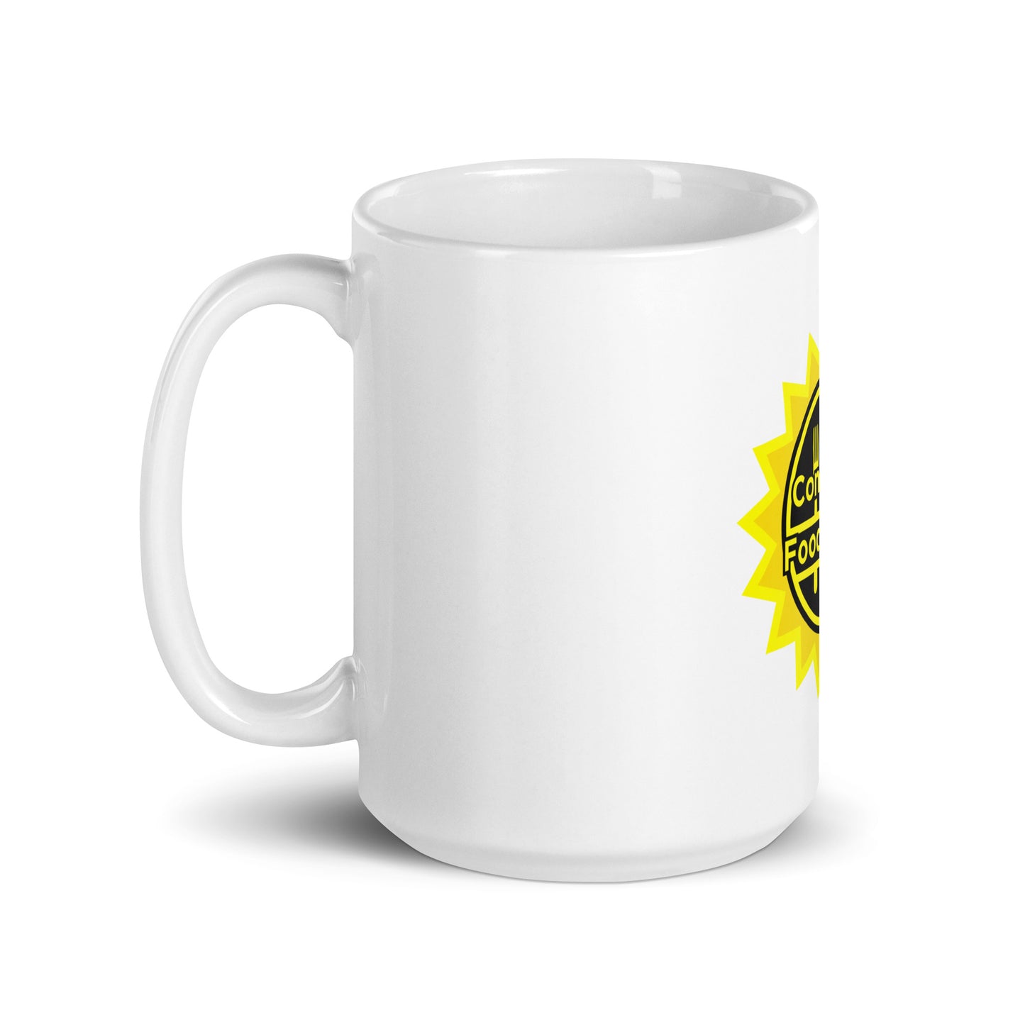 Confirmed Food Taster White glossy mug