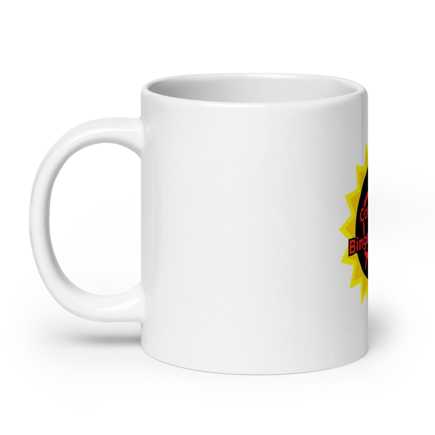 Confirmed Binge Watcher White glossy mug